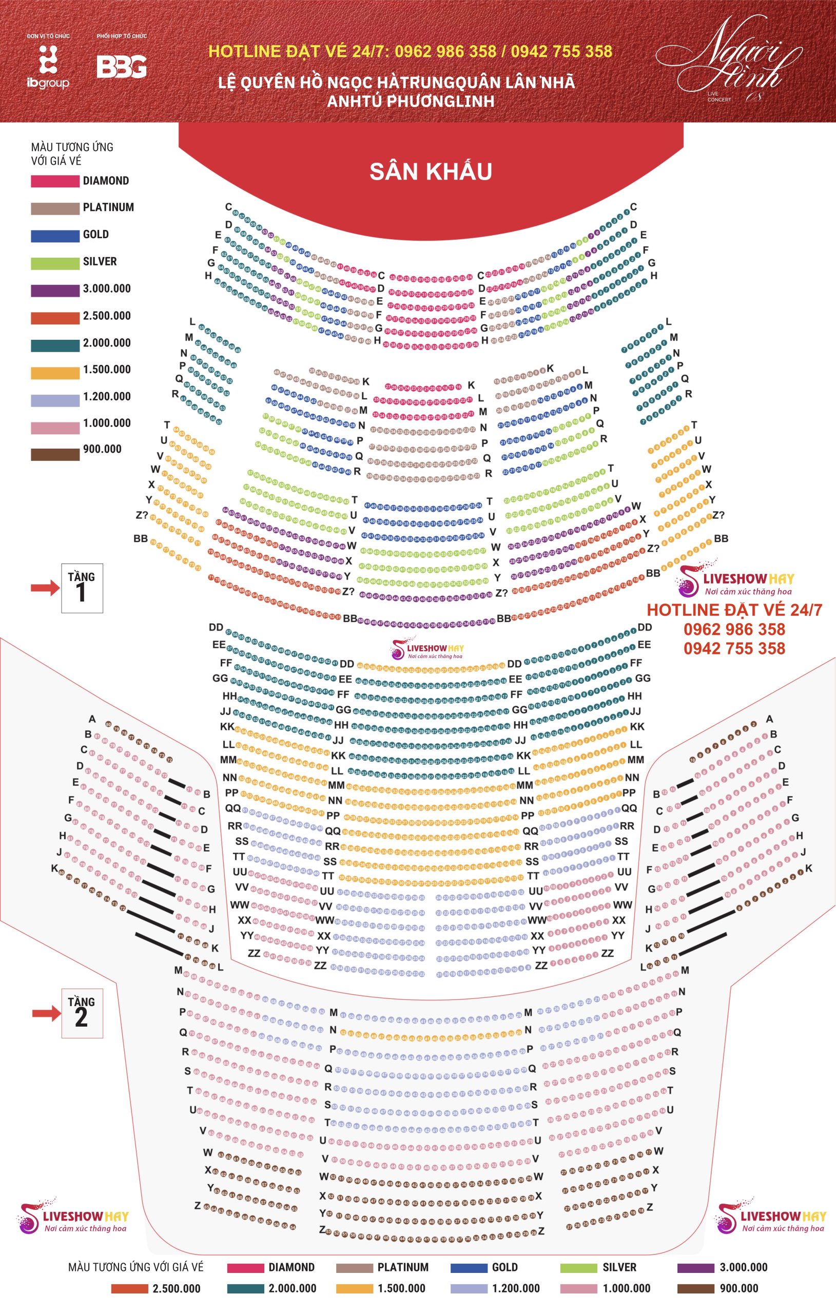 Bán Vé Liveshow Đêm Nhạc – Liveconcert Người Tình 8 – Ngày 08/03/2026 Tại Hà Nội – VÉ ĐẸP TỪ BAN TỔ CHỨC