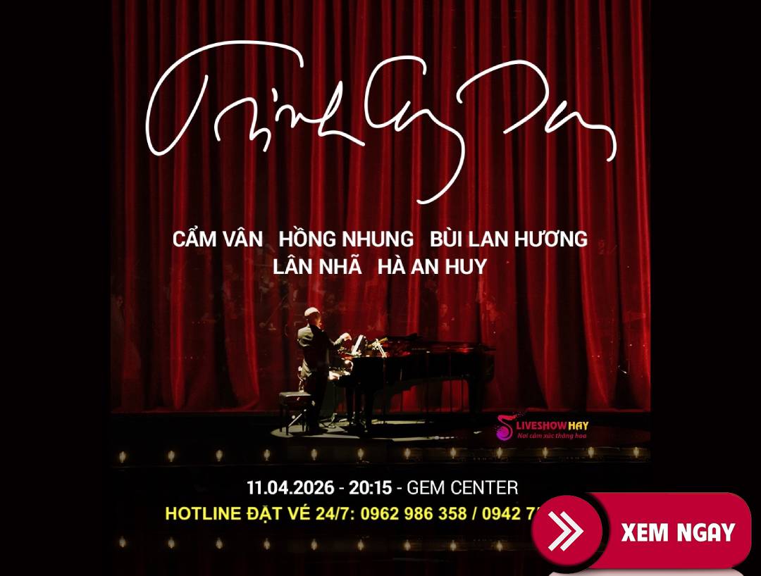 Bán Vé Liveshow Đêm Nhạc Trịnh Công Sơn – ngày 11/4/2026 tại TP. Hồ Chí Minh – Vé Đẹp Từ Ban Tổ Chức